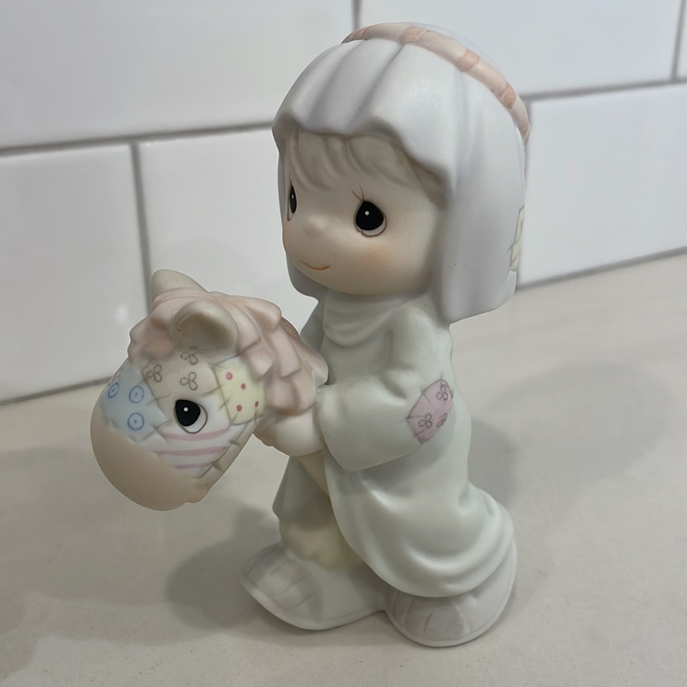 Precious Moments | Boy on Stick Pony | Making A Trail To Bethlehem - Picture 1 of 5